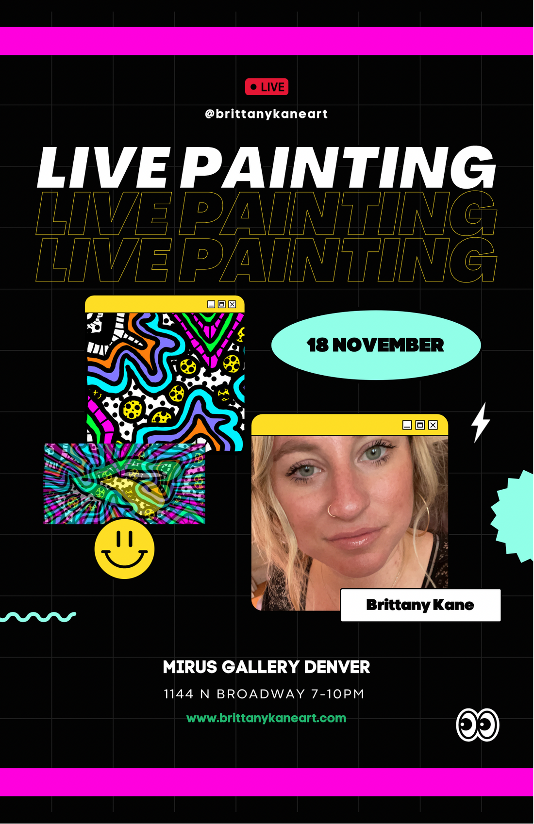 BKA x Mirus Gallery Live Painting 11/18 7-10pm