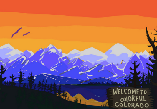'Colorful Colorado' Greeting Cards (1 pc) - Horizontal